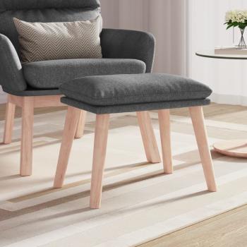 ARDEBO.de - Fußhocker Hellgrau 45x29,5x35 cm Stoff