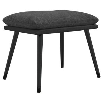 Fußhocker Dunkelgrau 45x29,5x35 cm Stoff und Kunstleder