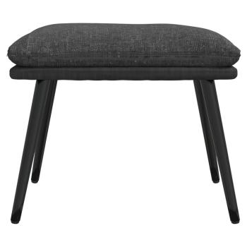 Fußhocker Dunkelgrau 45x29,5x35 cm Stoff und Kunstleder