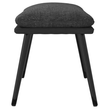 Fußhocker Dunkelgrau 45x29,5x35 cm Stoff und Kunstleder