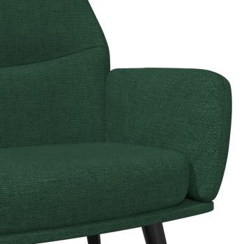 Relaxsessel mit Hocker Dunkelgrün Stoff