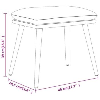 Relaxsessel mit Hocker Senfgelb Stoff