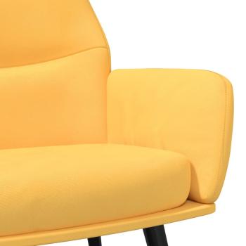 Relaxsessel mit Hocker Senfgelb Stoff