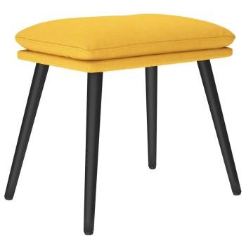 Relaxsessel mit Hocker Senfgelb Stoff