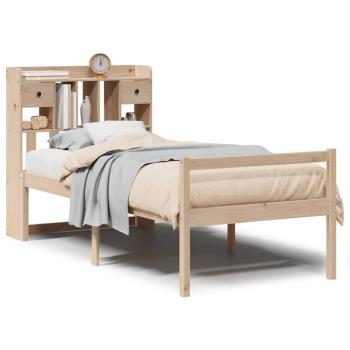 Massivholzbett mit Regal ohne Matratze 100x200 cm Kiefer