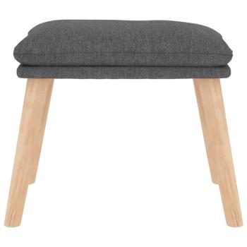 Relaxsessel mit Hocker Hellgrau Stoff