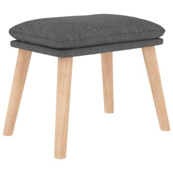 Relaxsessel mit Hocker Hellgrau Stoff