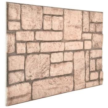 3D-Wandpaneele 10 Stk. Beige Backstein-Optik EPS