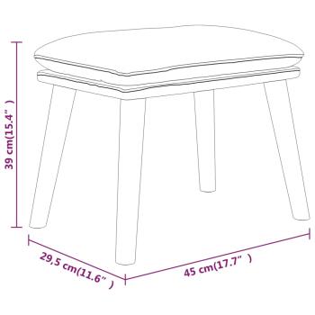 Relaxsessel mit Hocker Schwarz Stoff