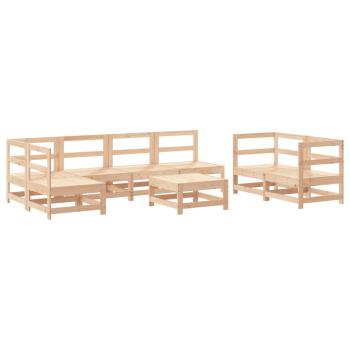 8-tlg. Garten-Lounge-Set Massivholz Kiefer
