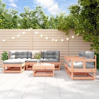 ARDEBO.de - 7-tlg. Garten-Lounge-Set mit Kissen Massivholz Douglasie