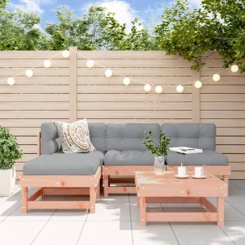 ARDEBO.de - 5-tlg. Garten-Lounge-Set mit Kissen Massivholz Douglasie