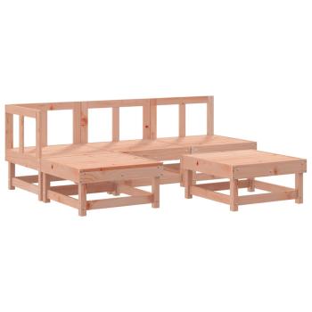 5-tlg. Garten-Lounge-Set mit Kissen Massivholz Douglasie