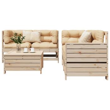 ARDEBO.de - 5-tlg. Garten-Sofagarnitur Massivholz Kiefer