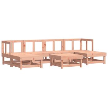 7-tlg. Garten-Lounge-Set Massivholz Douglasie