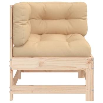 Ecksofa mit Kissen Massivholz Kiefer