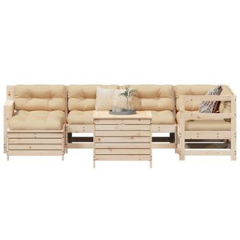 ARDEBO.de - 7-tlg. Garten-Sofagarnitur Massivholz Kiefer