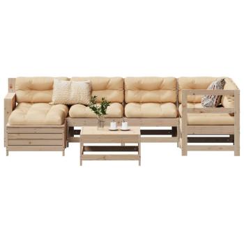 ARDEBO.de - 7-tlg. Garten-Sofagarnitur Massivholz Kiefer