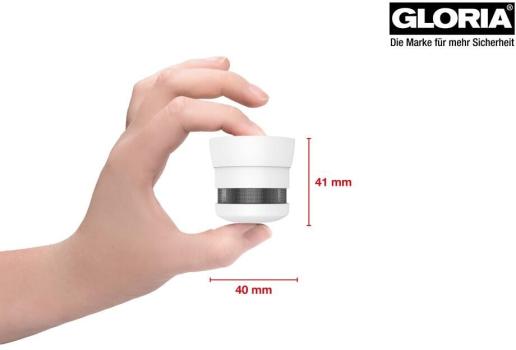 Gloria RC-10 Rauchmelder, fotoelektrisch, Batterie, 85dB(A), weiß (002518.2007)