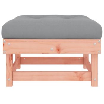 Gartenhocker mit Kissen Massivholz Douglasie