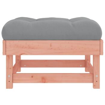 Gartenhocker mit Kissen Massivholz Douglasie