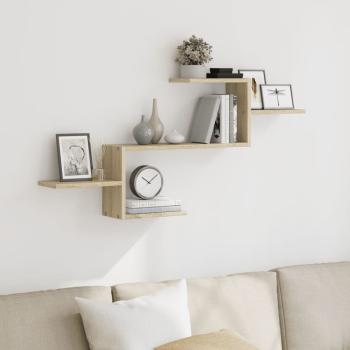 ARDEBO.de - Wandregal Sonoma-Eiche 104x15x49 cm Holzwerkstoff