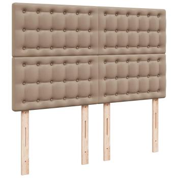 Ottoman-Bett mit Matratze Cappuccino-Braun 140x190cm Kunstleder