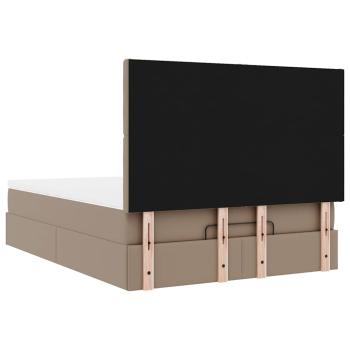 Ottoman-Bett mit Matratze Cappuccino-Braun 140x190cm Kunstleder