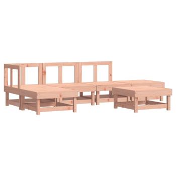 6-tlg. Garten-Lounge-Set mit Kissen Massivholz Douglasie