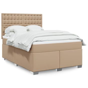 ARDEBO.de - Boxspringbett Matratze Cappuccino-Braun 140x190cm Kunstleder
