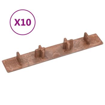 ARDEBO.de - Endkappen für Terrassendielen 10 Stk. Braun Kunststoff