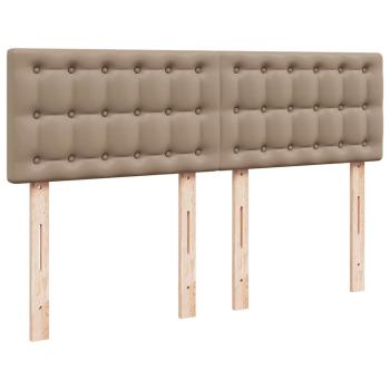 Ottoman-Bett mit Matratze Cappuccino-Braun 140x190cm Kunstleder