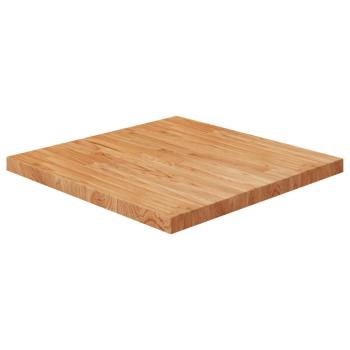 ARDEBO.de - Tischplatte Quadratisch Hellbraun 70x70x4cm Behandelte Eiche