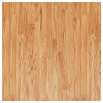 Tischplatte Quadratisch Hellbraun 70x70x4cm Behandelte Eiche