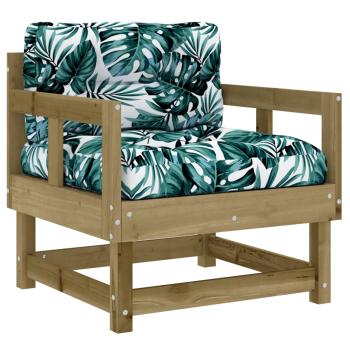 7-tlg. Garten-Lounge-Set mit Kissen Imprägniertes Kiefernholz