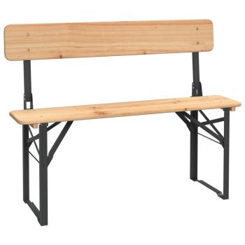 3-tlg. Biertisch-Set Klappbar Massivholz Tanne