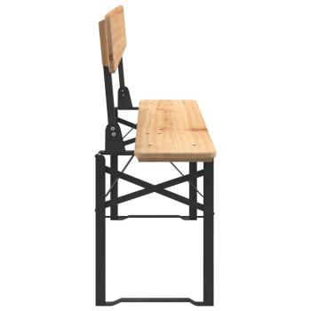 3-tlg. Biertisch-Set Klappbar Massivholz Tanne