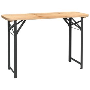 3-tlg. Biertisch-Set Klappbar Massivholz Tanne