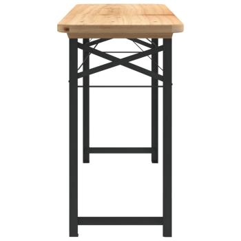 3-tlg. Biertisch-Set Klappbar Massivholz Tanne