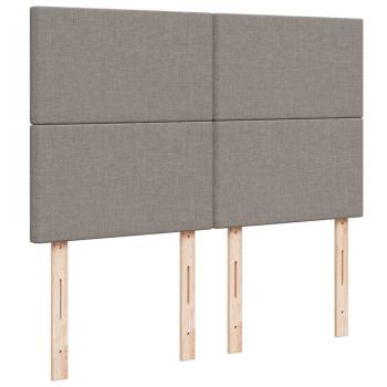 Ottoman-Bett mit Matratze & LEDs Taupe 140x190 cm Stoff