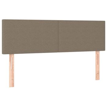 Ottomanische Bett mit Matratze & LEDs Taupe 140x190 cm Stoff