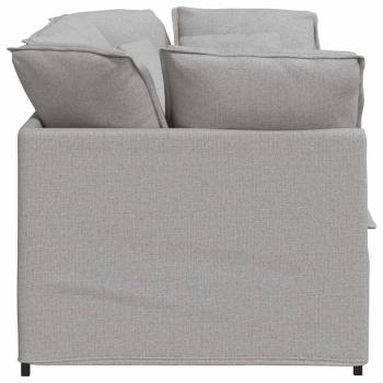 Modulares Sofa mit Kissen Stoff Wolkengrau