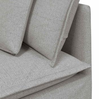 Modulares Sofa mit Kissen Stoff Wolkengrau
