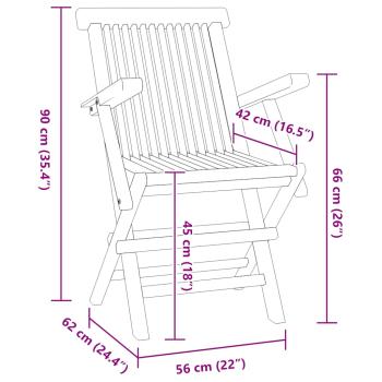 5-tlg. Garten-Essgruppe Klappbar Massivholz Teak