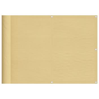 Balkonsichtschutz Sandfarben 75x1000 cm 100 % Polyester-Oxford