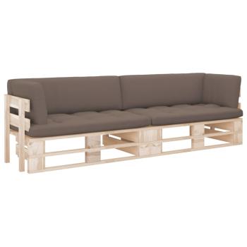 ARDEBO.de - 2-Sitzer-Palettensofa mit Kissen Imprägniertes Kiefernholz