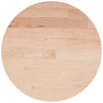 Runde Tischplatte Ø30x1,5 cm Unbehandeltes Massivholz Eiche