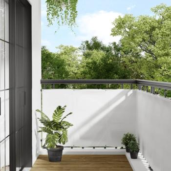 ARDEBO.de - Balkon-Sichtschutz Weiß 90x1000 cm 100 % Polyester-Oxford