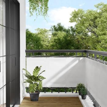 ARDEBO.de - Balkon-Sichtschutz Weiß 75x700 cm 100 % Polyester-Oxford