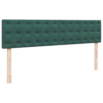 Ottoman-Bett mit Matratze Dunkelgrün 200x200 cm Samt